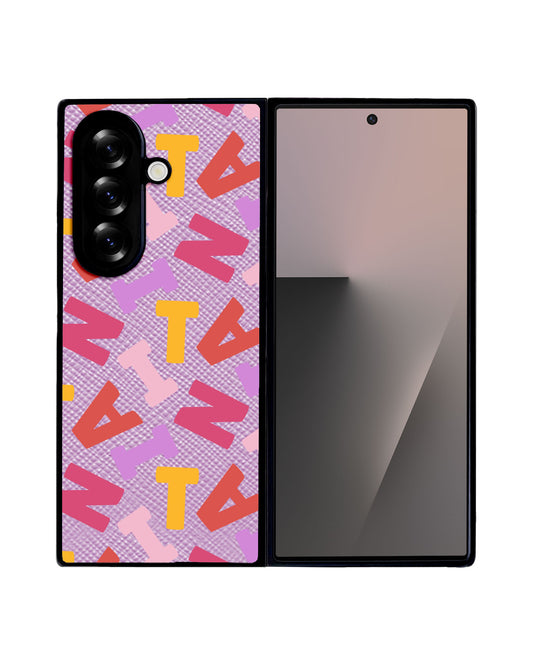 Android Flip / Fold Leather Grip - Scattered Monogram 1.0