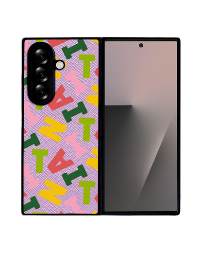 Android Flip / Fold Leather Grip - Scattered Monogram 3.0