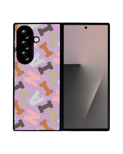 Android Flip / Fold Leather Grip - Scattered Monogram 4.0