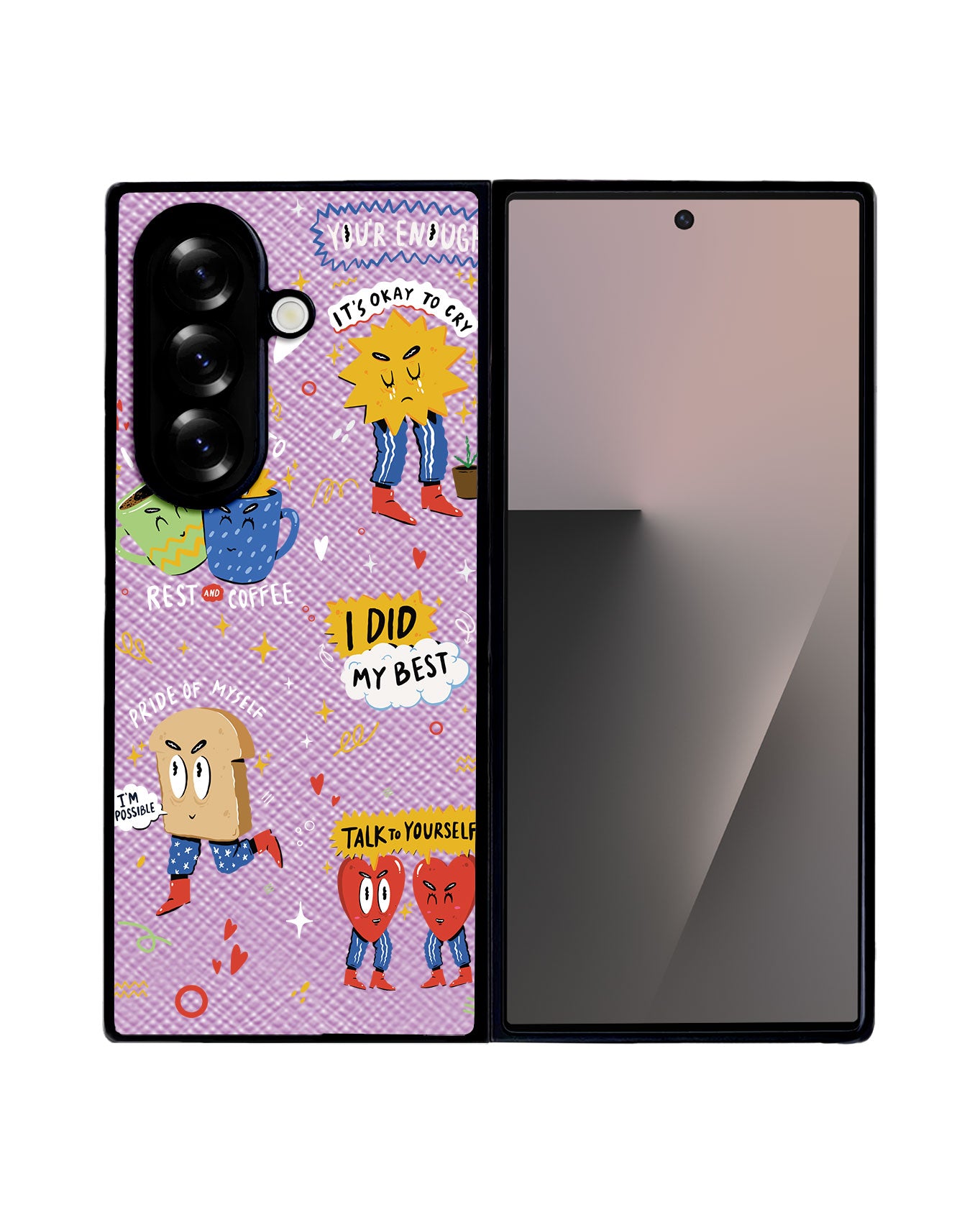 Android Flip / Fold Leather Grip - Selfless Love 3.0