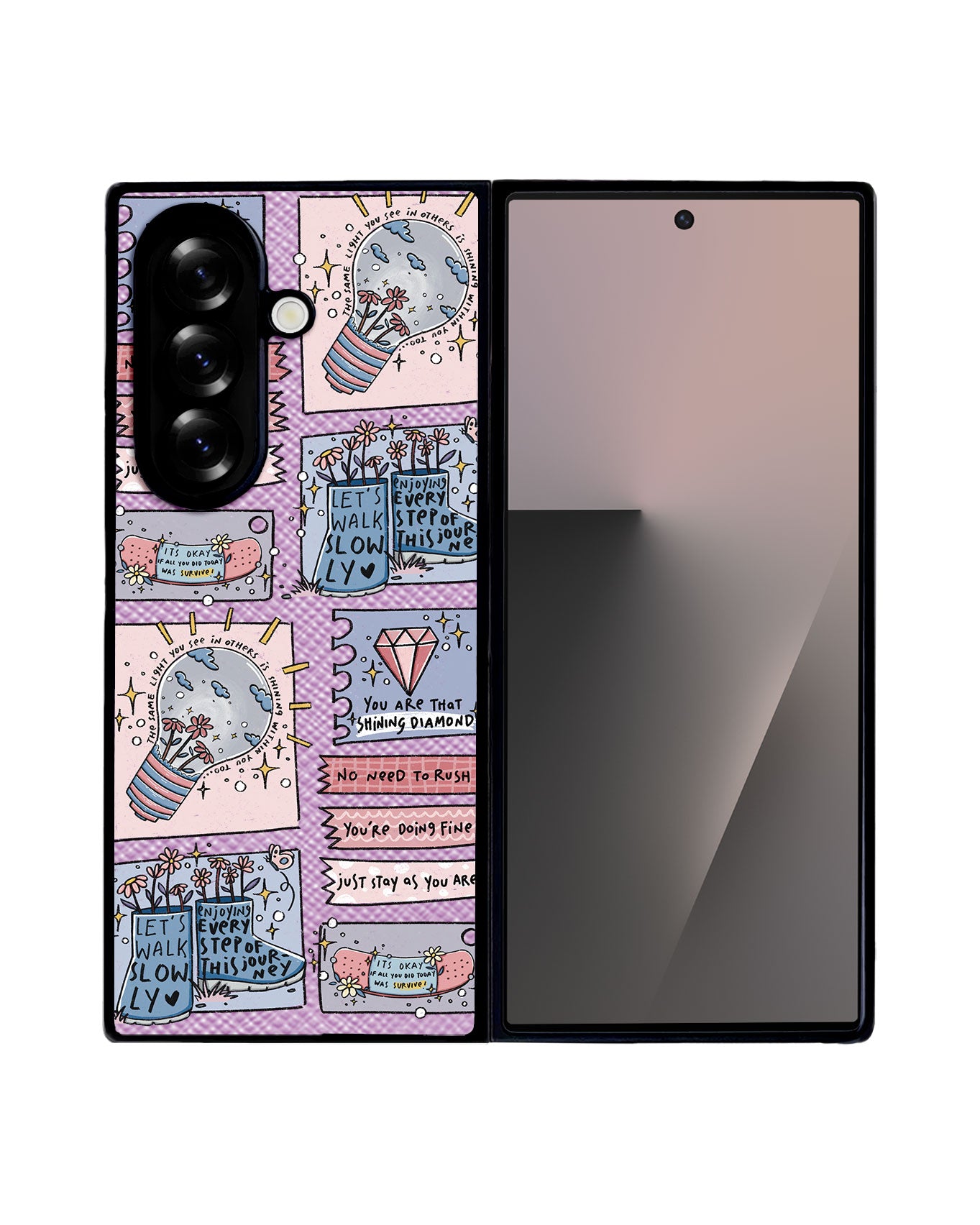 Android Flip / Fold Leather Grip - Shine