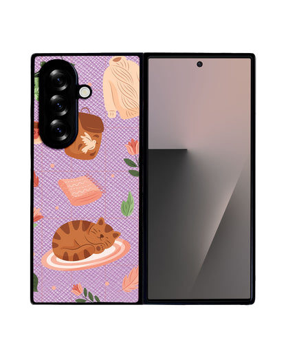 Android Flip / Fold Leather Grip - Sleepy Autumn