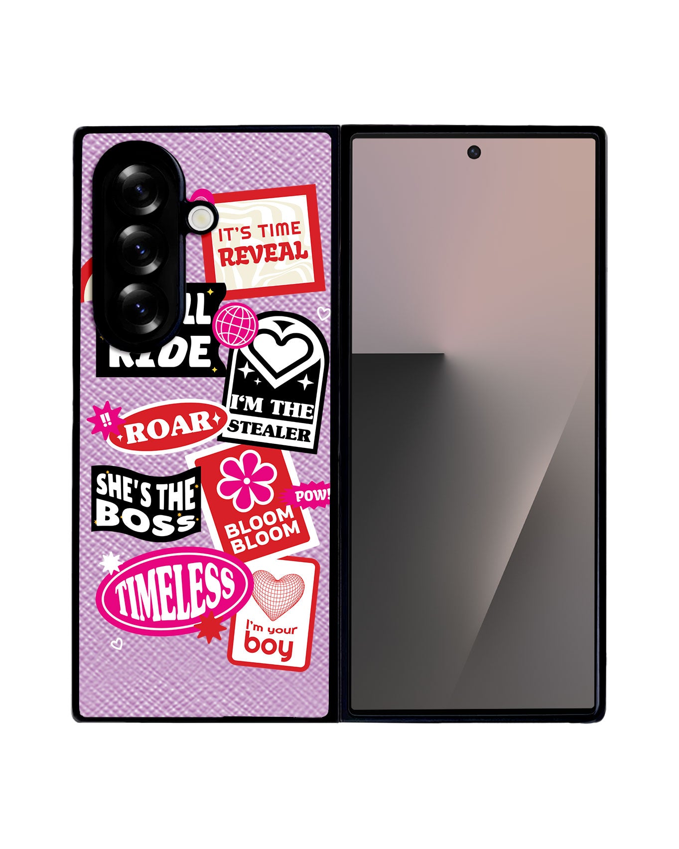 Android Flip / Fold Leather Grip - The Boyz Song Sticker Pack