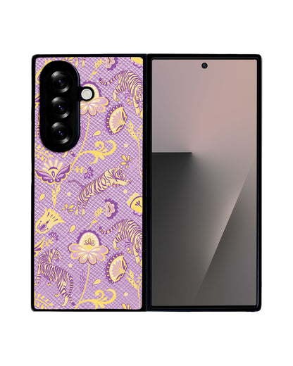 Android Flip / Fold Leather Grip - Tiger & Floral 4.0