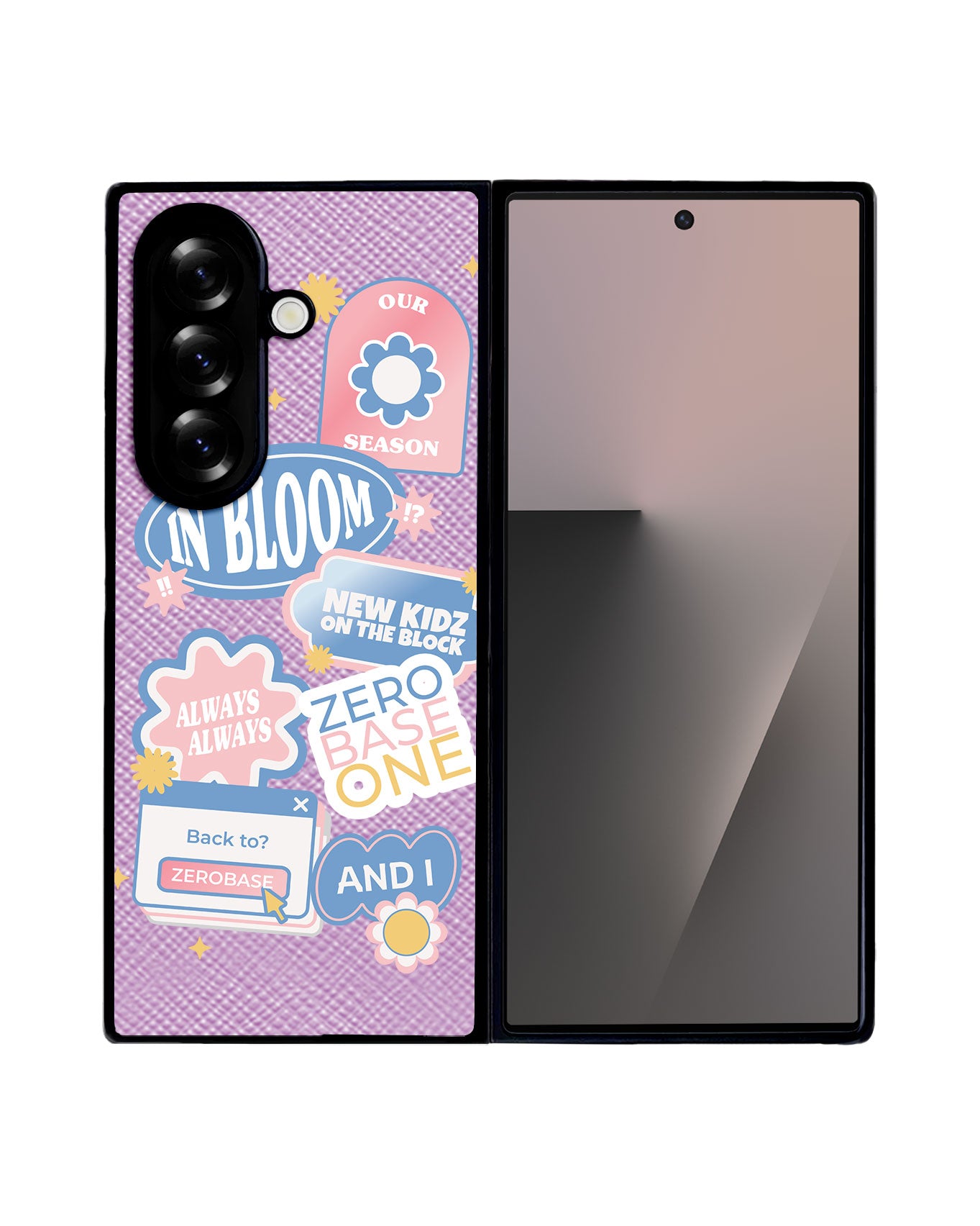 Android Flip / Fold Leather Grip - Zerobaseone Song Sticker Pack