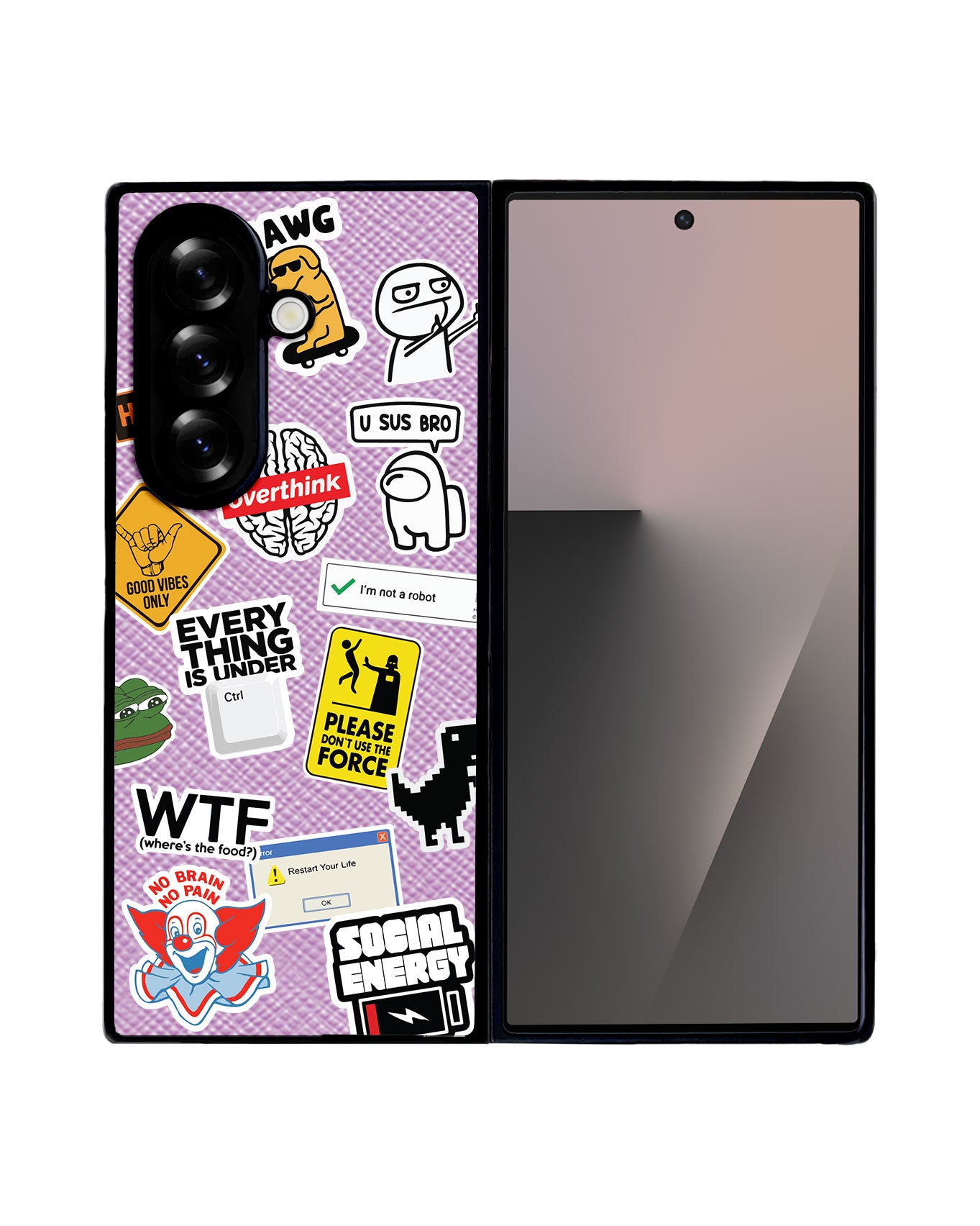 Android Flip / Fold Leather Grip - Brand Parody 2.0