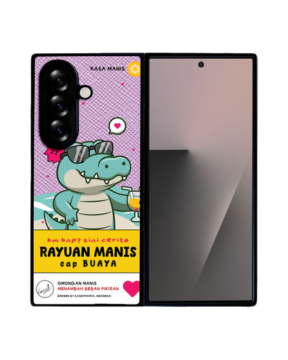 Android Flip / Fold Leather Grip - Cap Buaya