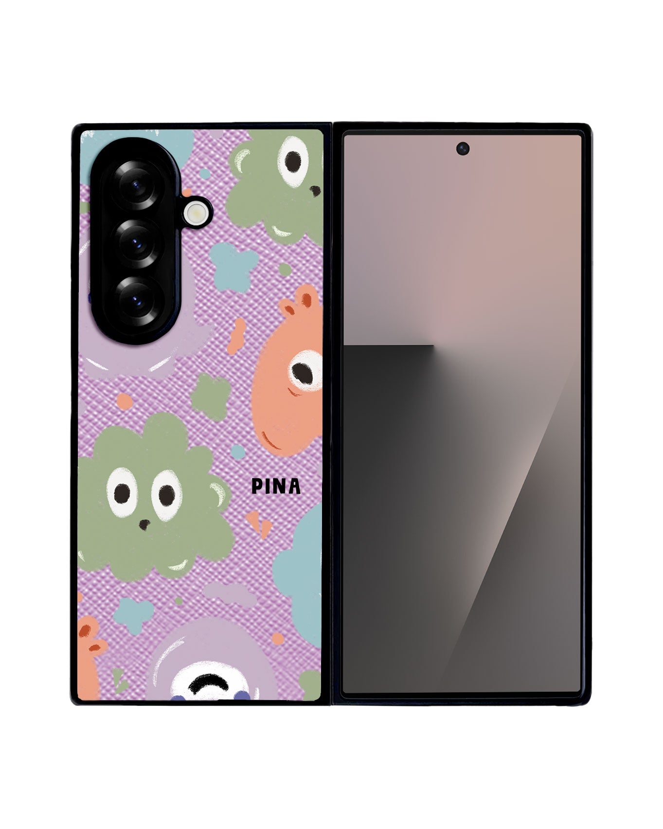 Android Flip / Fold Leather Grip - Cute Monster 2.0