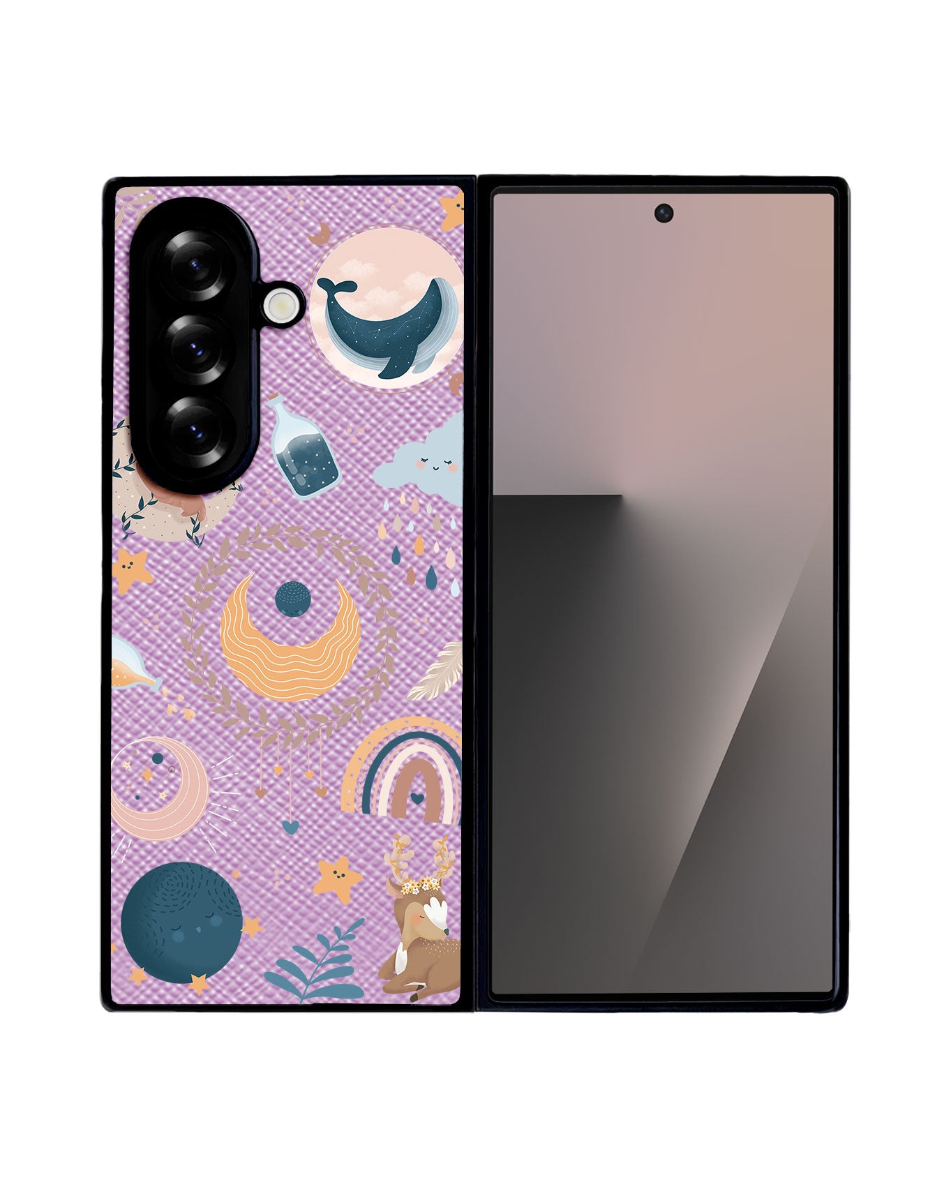 Android Flip / Fold Leather Grip - Boho