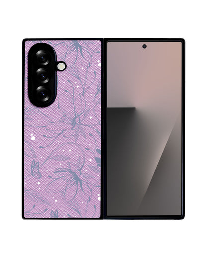 Android Flip / Fold Leather Grip - Sketchy Flower & Butterfly 2.0