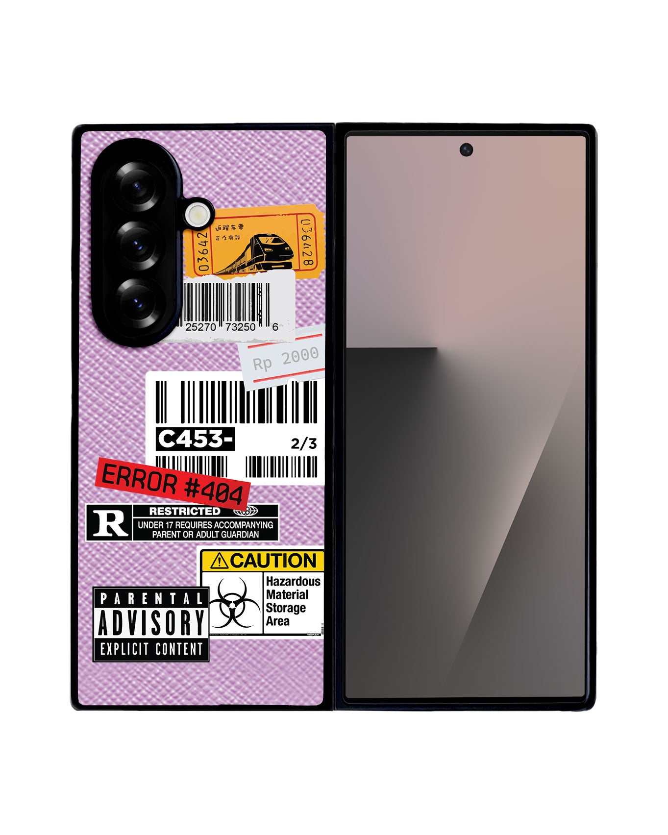 Android Flip / Fold Leather Grip - Label Sticker Pack