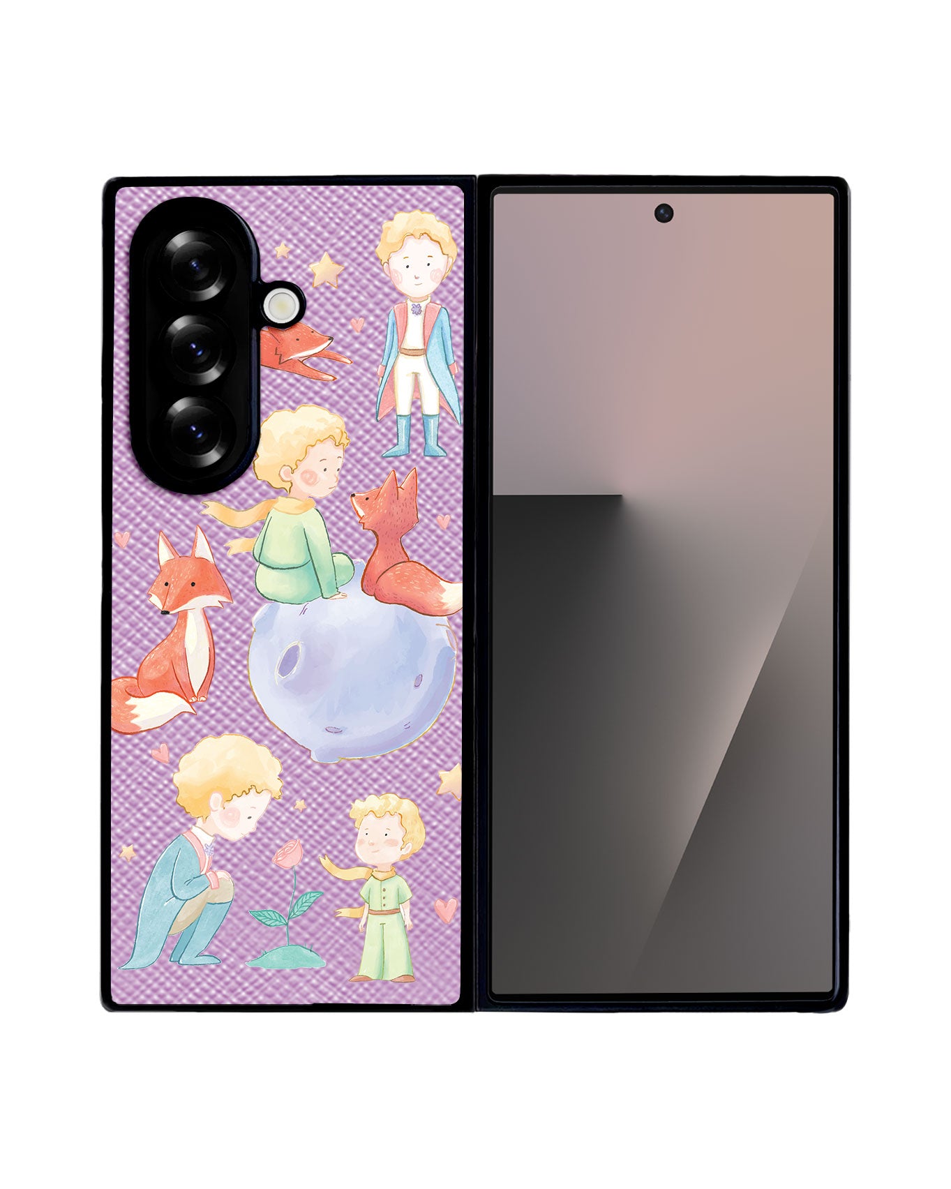 Android Flip / Fold Leather Grip - Little Prince & Fox