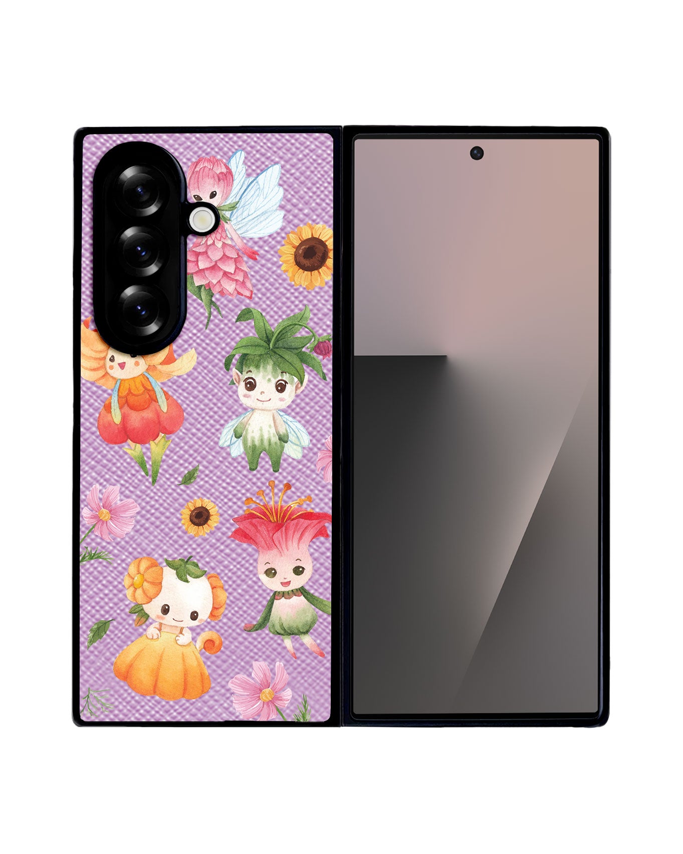 Android Flip / Fold Leather Grip - Magical Garden