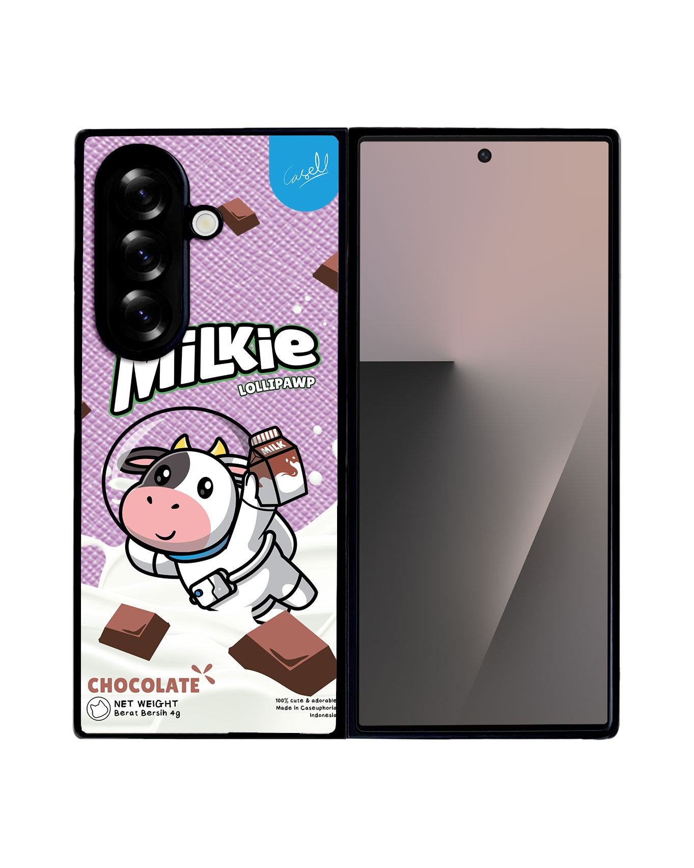 Android Flip / Fold Leather Grip - Milkie
