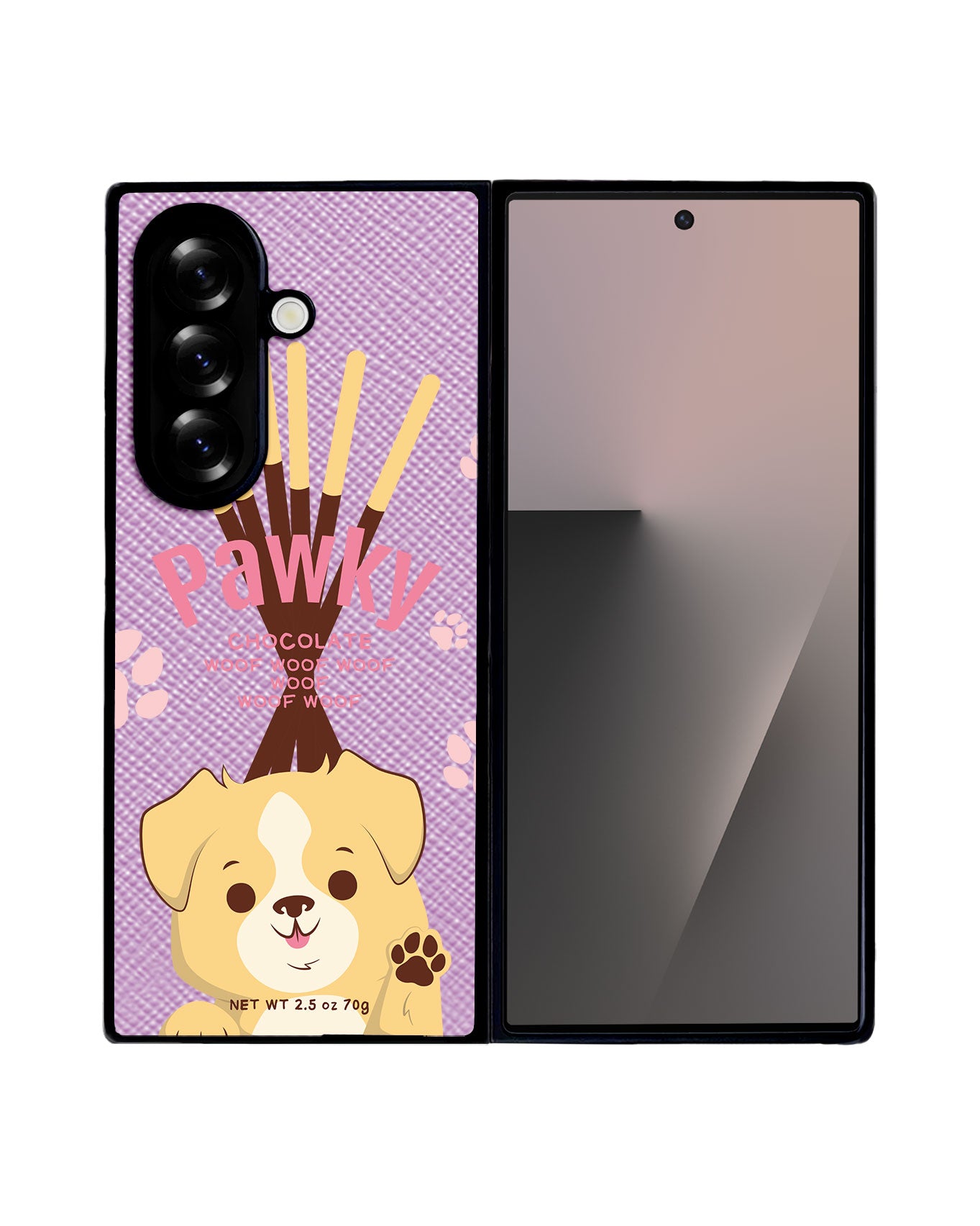 Android Flip / Fold Leather Grip - Pawky Dog