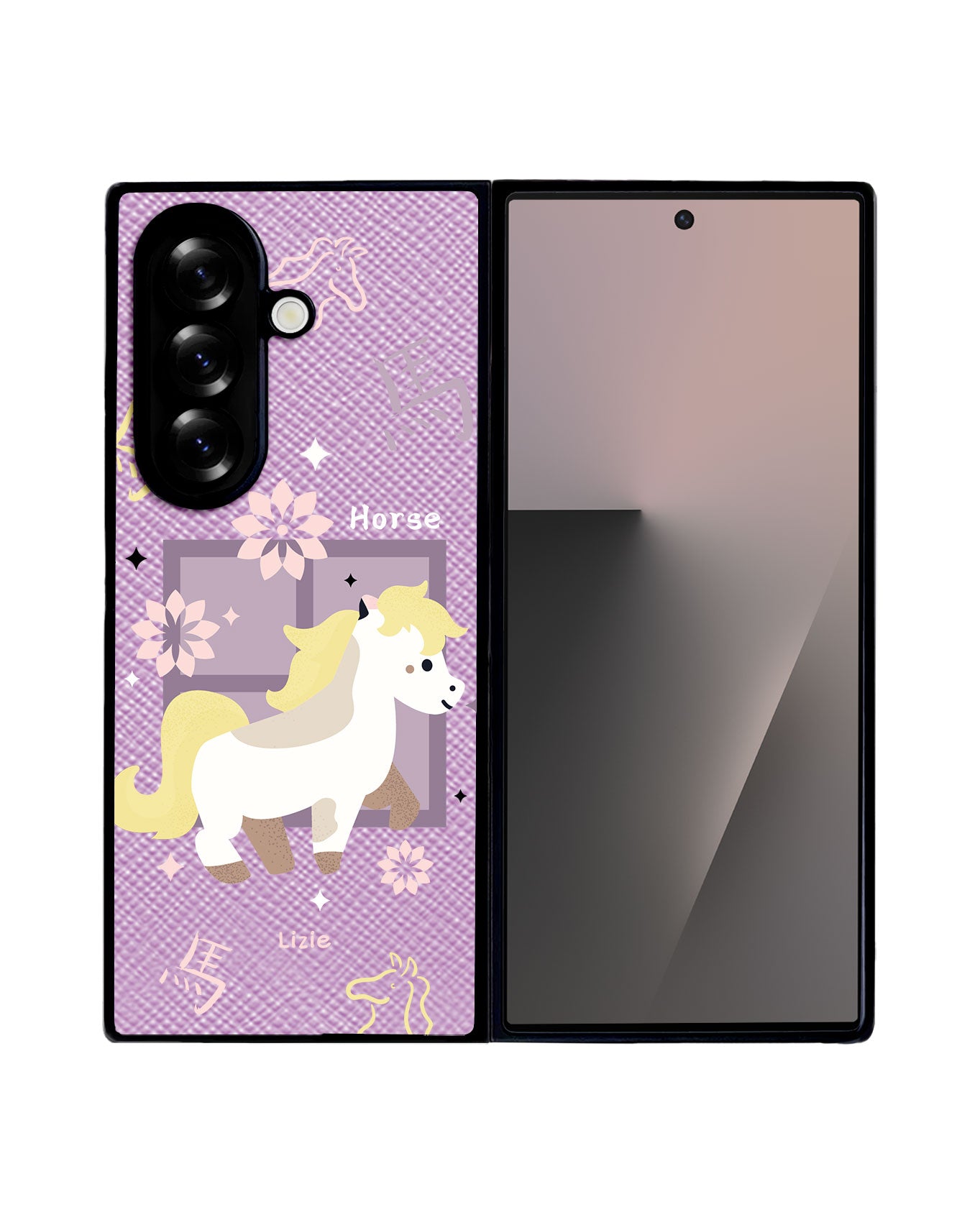 Android Flip / Fold Leather Grip - Horse (Chinese Zodiac / Shio)