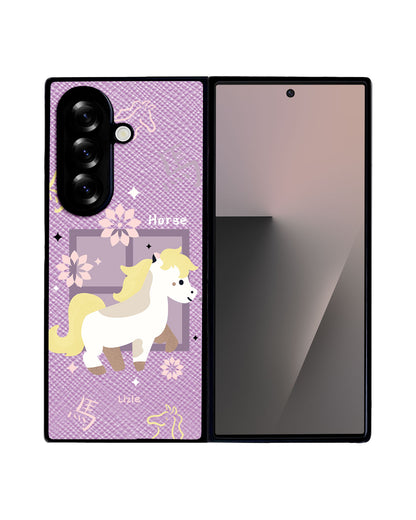 Android Flip / Fold Leather Grip - Horse (Chinese Zodiac / Shio)