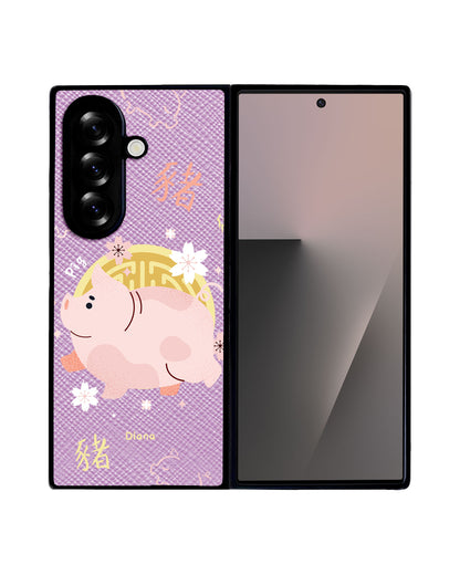 Android Flip / Fold Leather Grip - Pig (Chinese Zodiac / Shio)