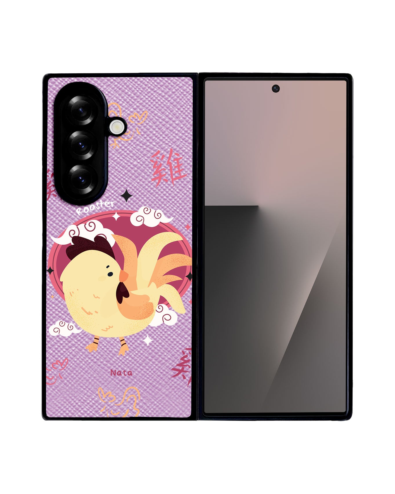 Android Flip / Fold Leather Grip - Rooster (Chinese Zodiac / Shio)