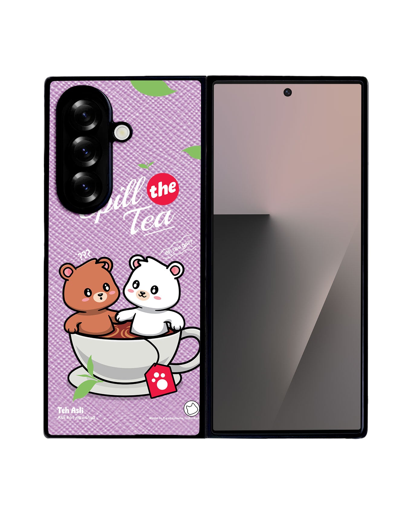 Android Flip / Fold Leather Grip - Spill the Tea