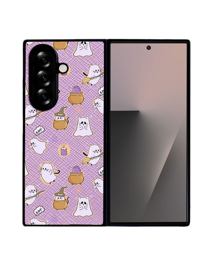 Android Flip / Fold Leather Grip - Spooky Cat