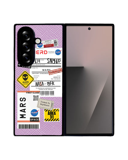 Android Flip / Fold Leather Grip - Ticket to Mars