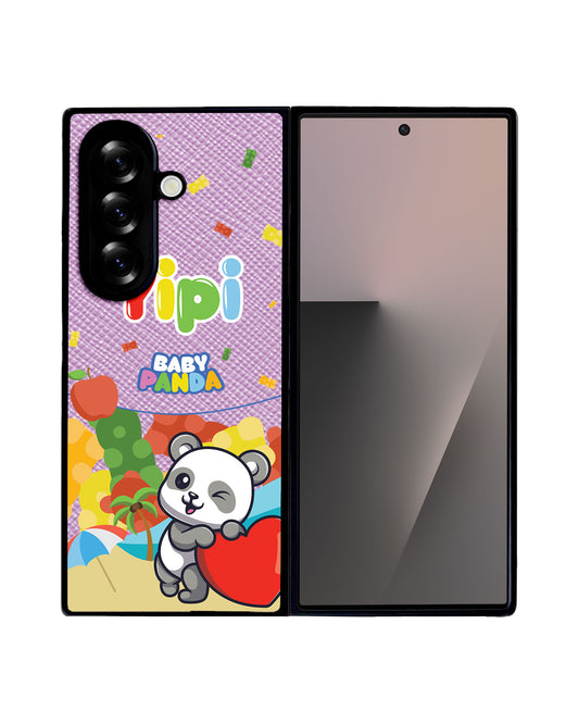 Android Flip / Fold Leather Grip - Yipi Baby Panda