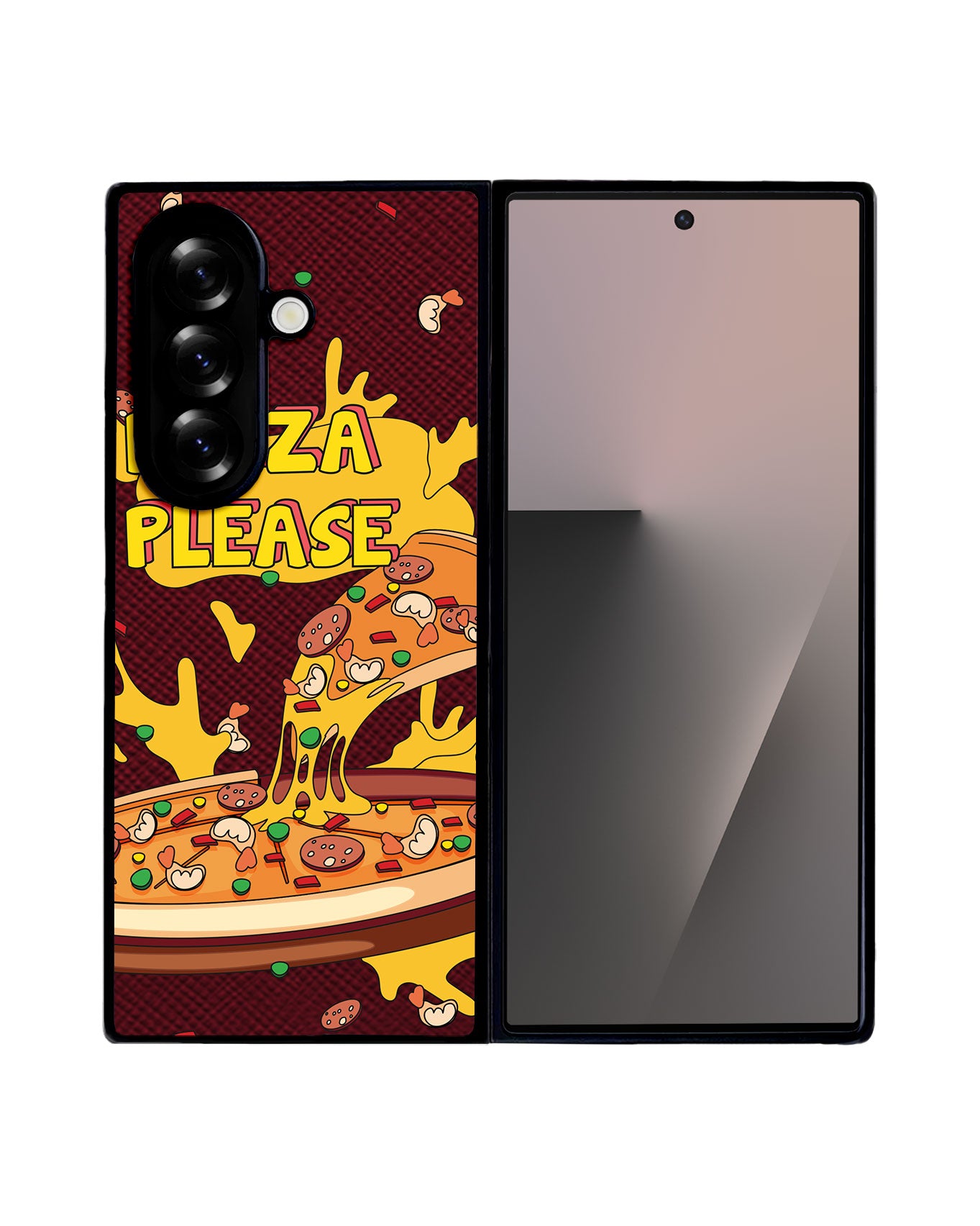 Android Flip / Fold Leather Grip - Pizza
