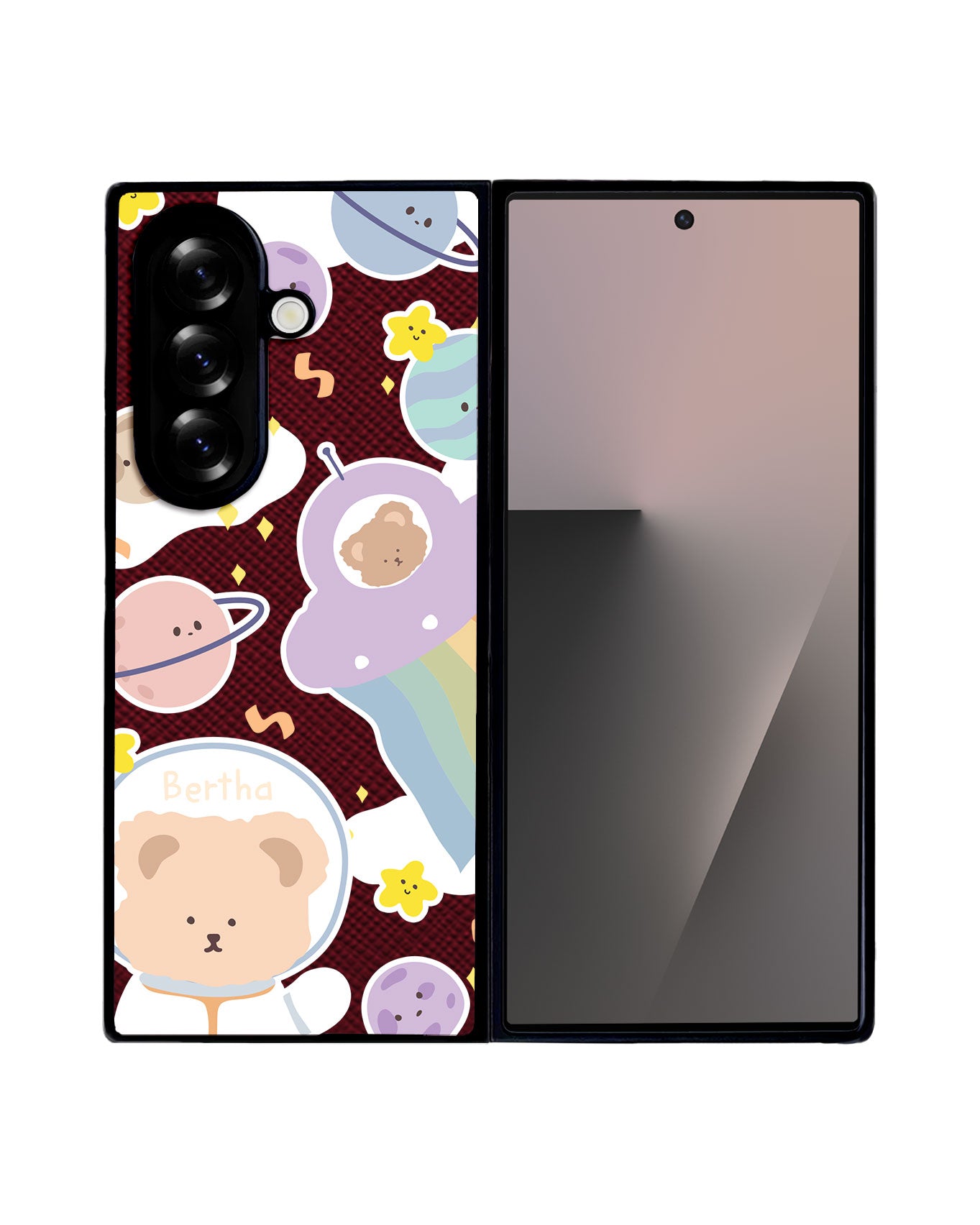 Android Flip / Fold Leather Grip - Astro Bear