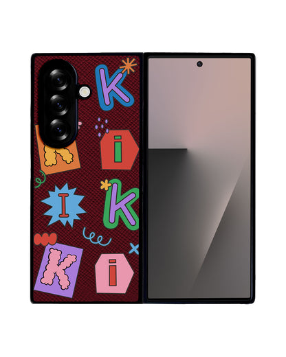 Android Flip / Fold Leather Grip - Adorable Monogram