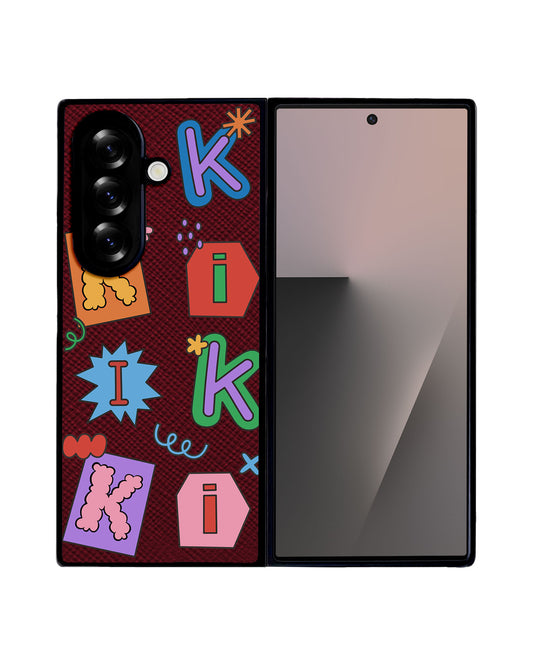 Android Flip / Fold Leather Grip - Adorable Monogram