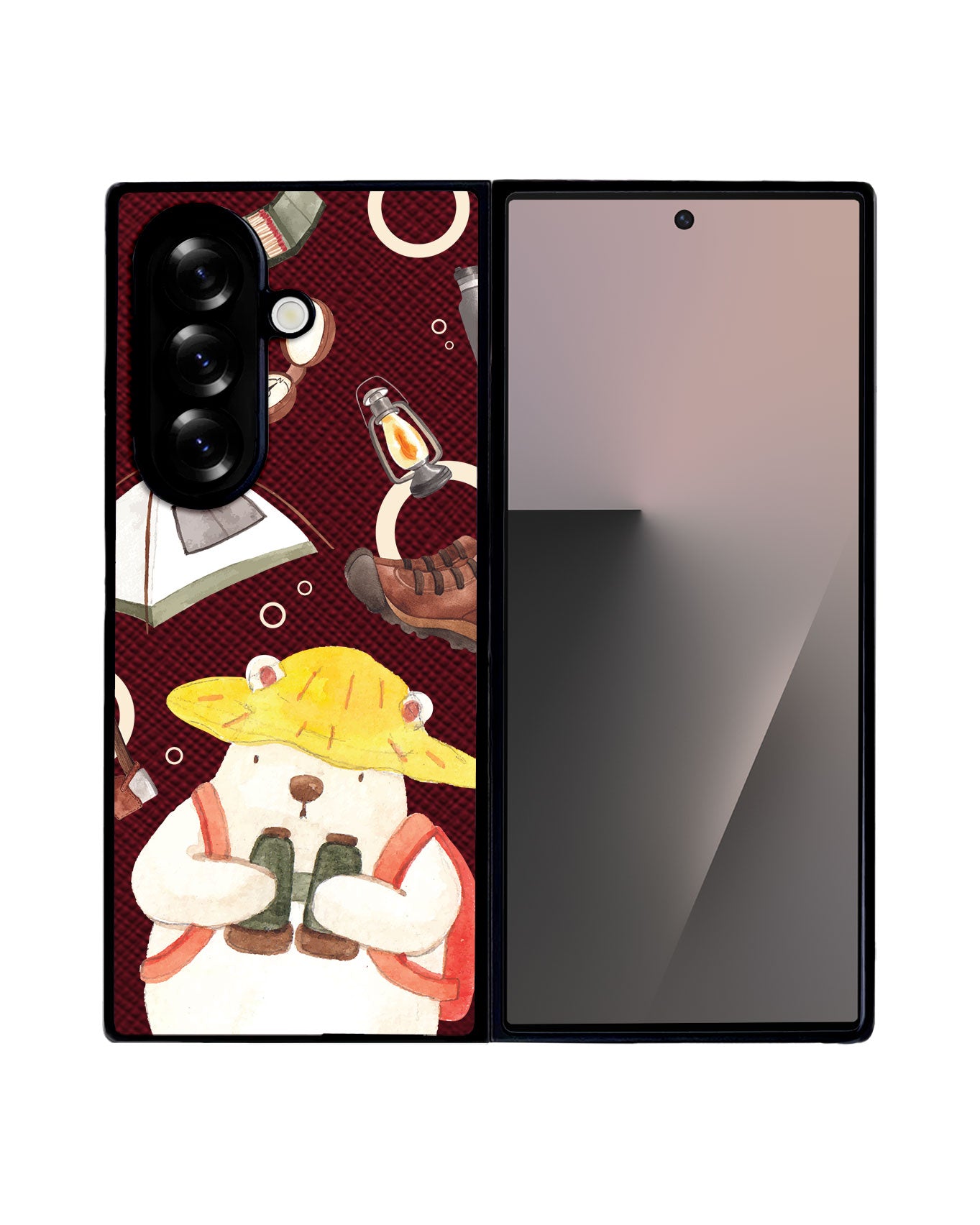 Android Flip / Fold Leather Grip - Advanture of Bear