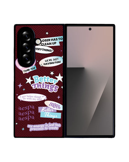 Android Flip / Fold Leather Grip - Aespa Better Things