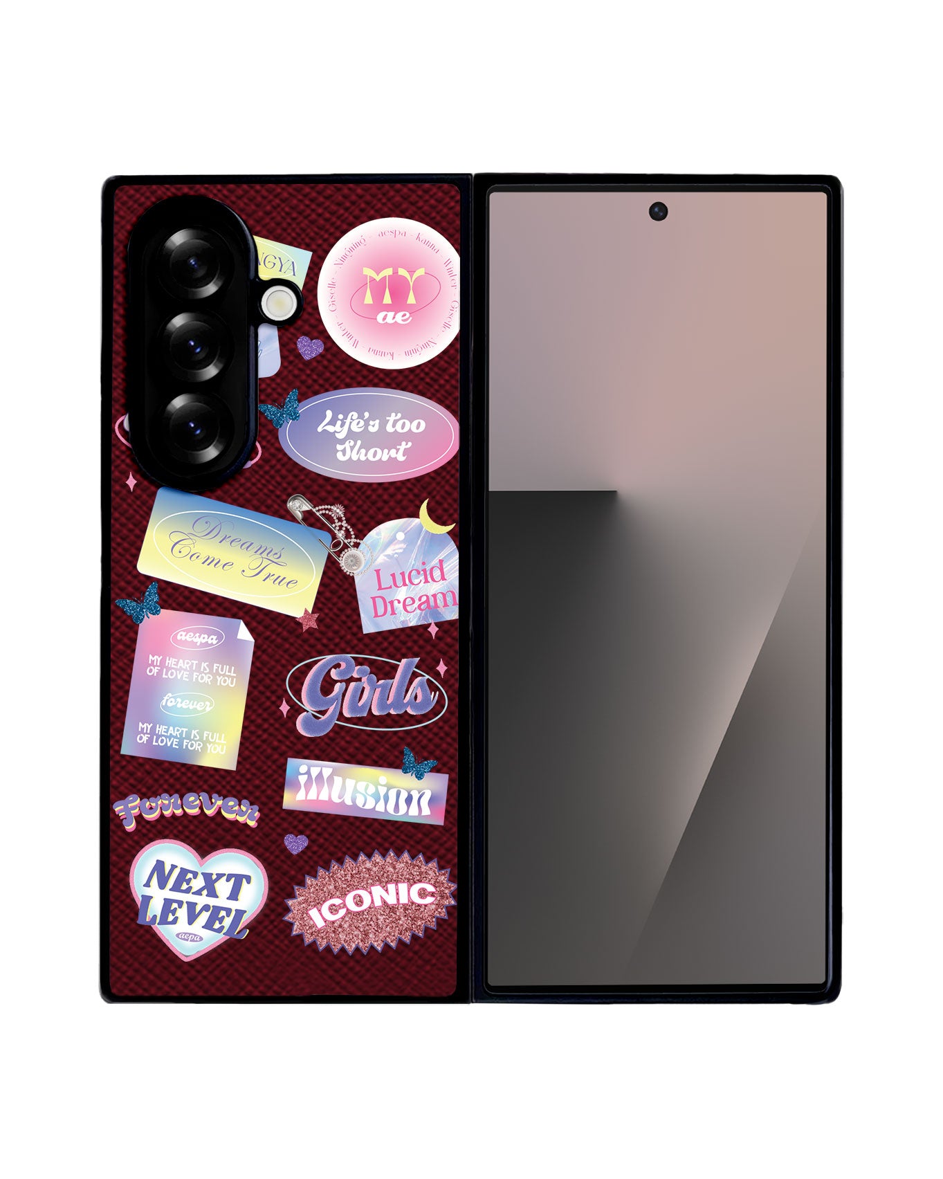 Android Flip / Fold Leather Grip - Aespa Girls Pack