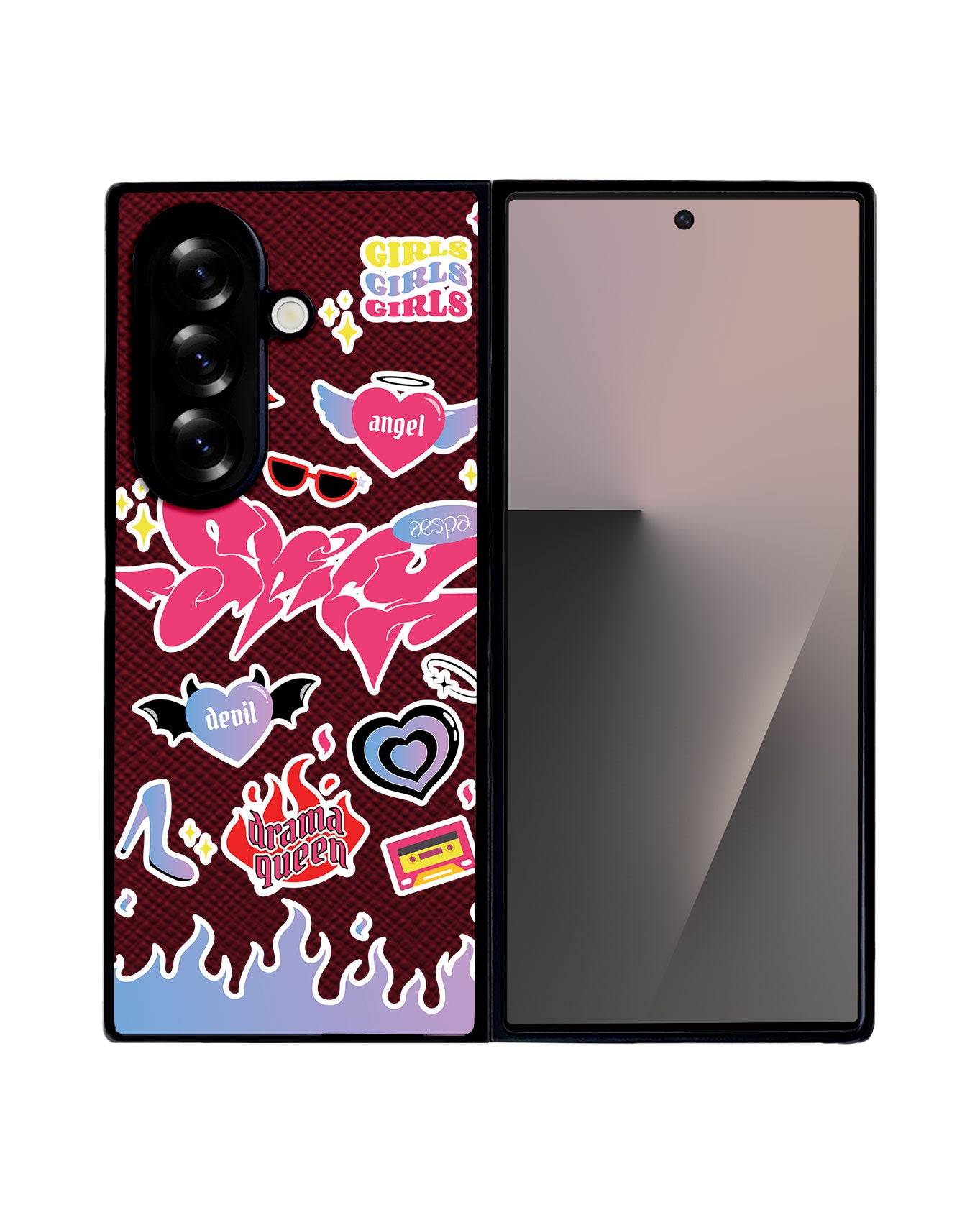 Android Flip / Fold Leather Grip - Aespa Spicy