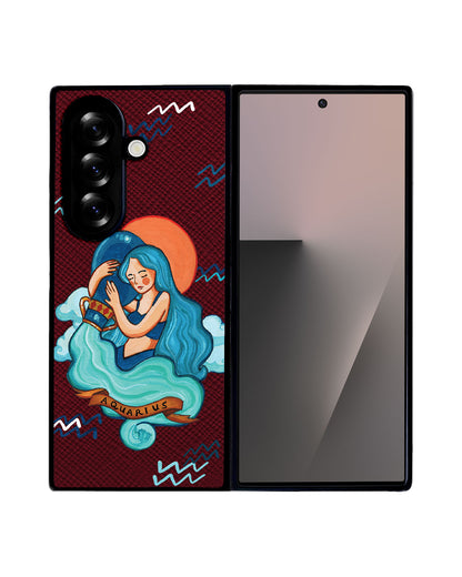 Android Flip / Fold Leather Grip - Aquarius
