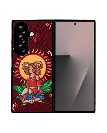 Android Flip / Fold Leather Grip - Aries