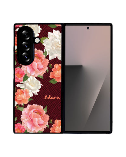 Android Flip / Fold Leather Grip - August Peony