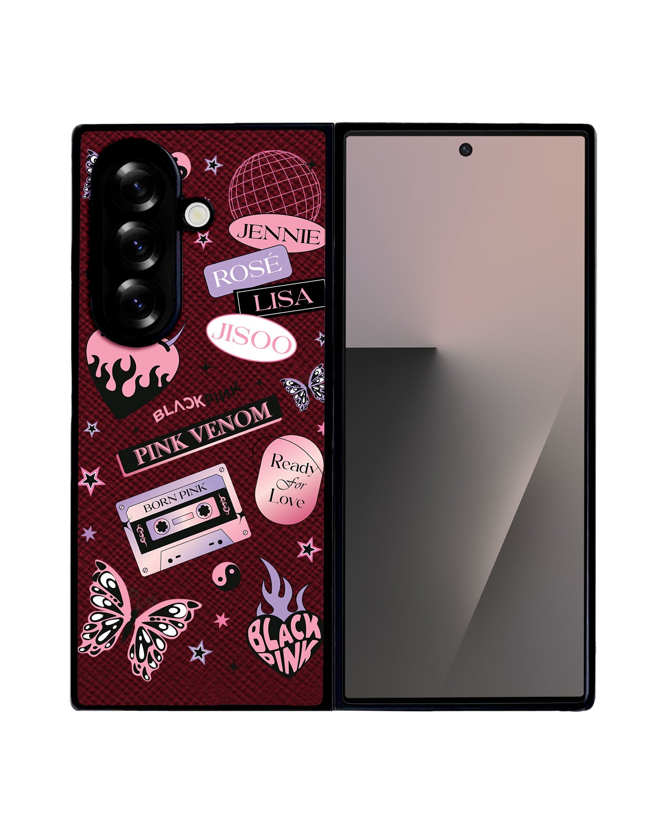 Android Flip / Fold Leather Grip - Blacpink Born Pink