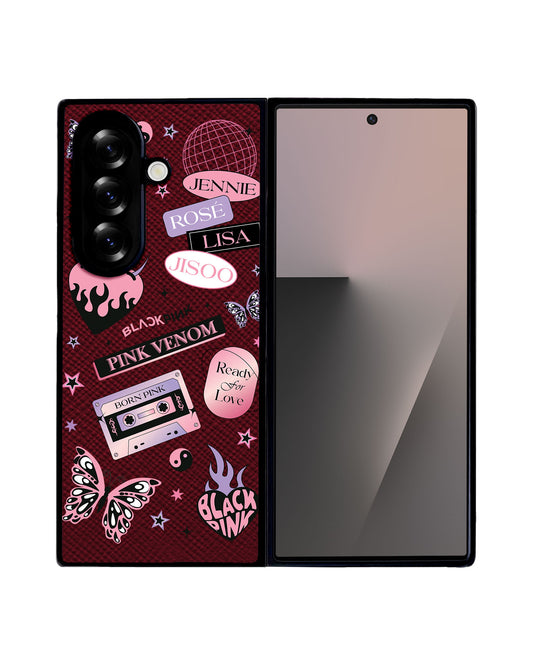 Android Flip / Fold Leather Grip - Blacpink Born Pink