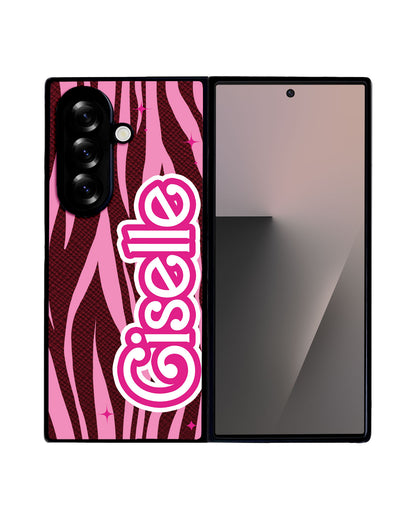 Android Flip / Fold Leather Grip - Barbie Zebra Pattern