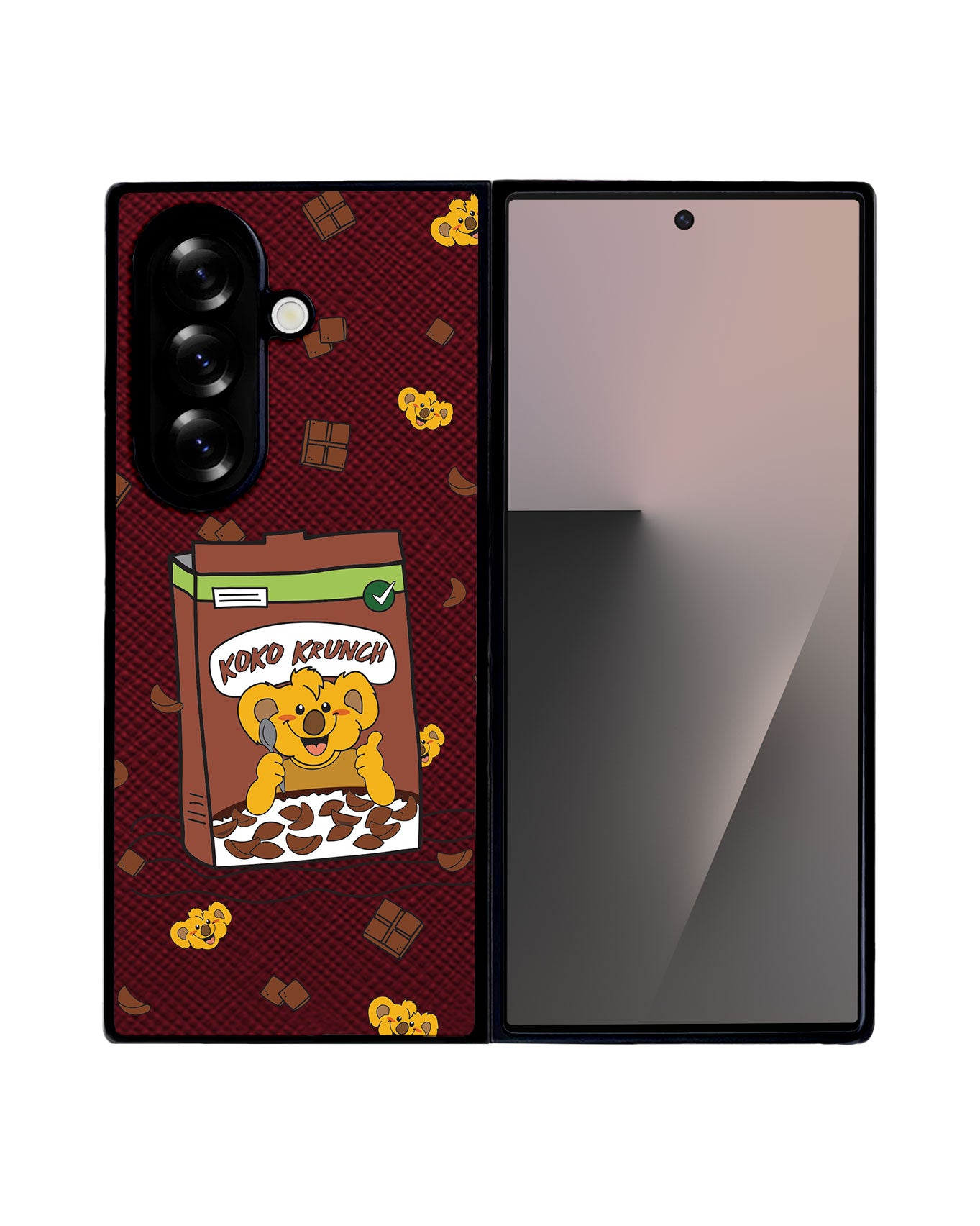 Android Flip / Fold Leather Grip - Choco Cereal