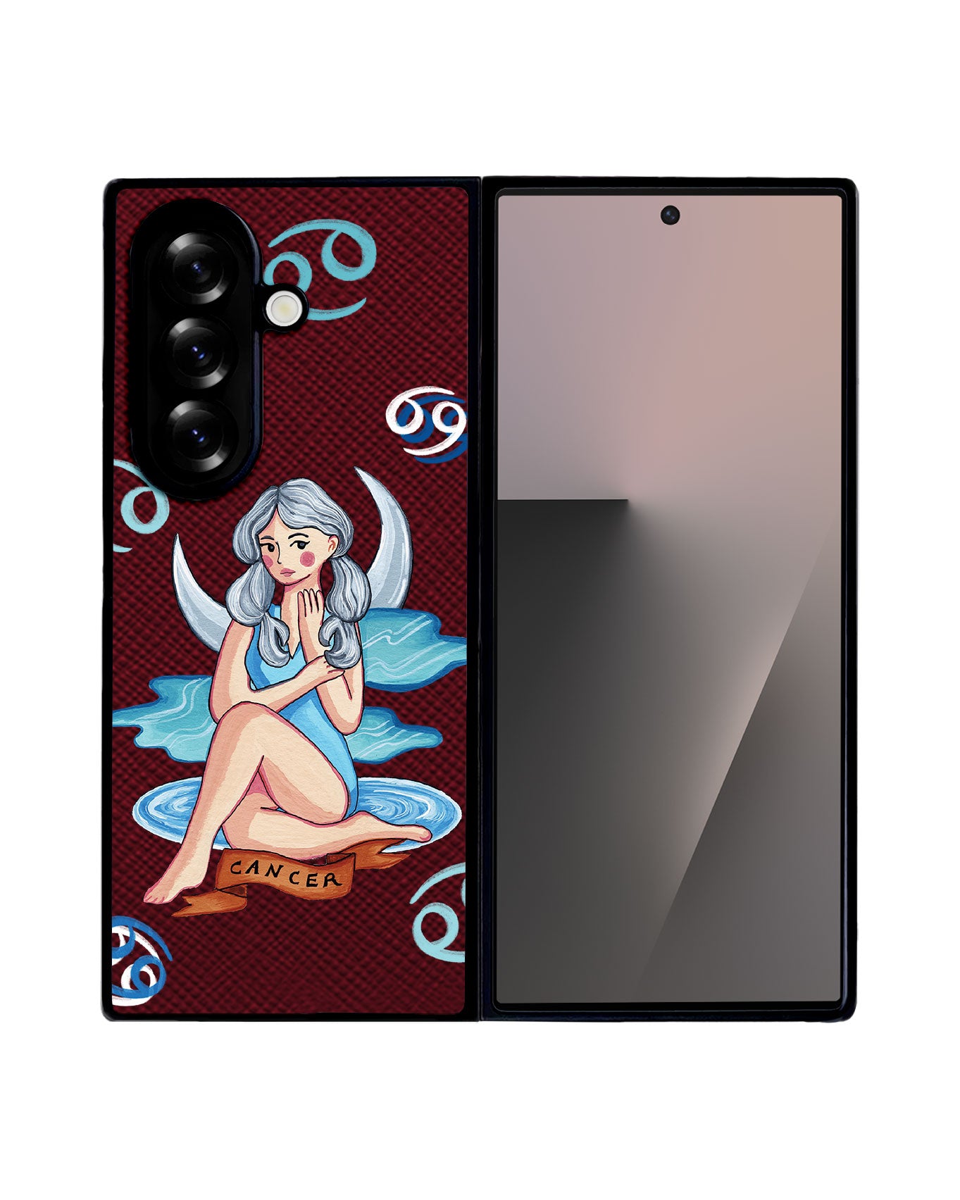 Android Flip / Fold Leather Grip - Cancer