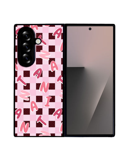 Android Flip / Fold Leather Grip - CUSTOM MONOGRAM 3.0 Checkered 1.0