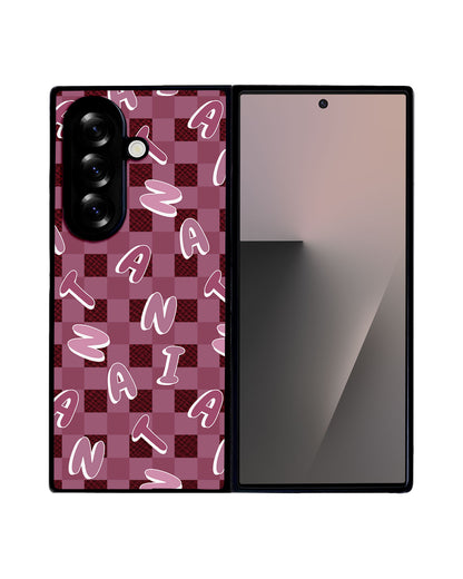 Android Flip / Fold Leather Grip - CUSTOM MONOGRAM 3.0 Checkered 2.0