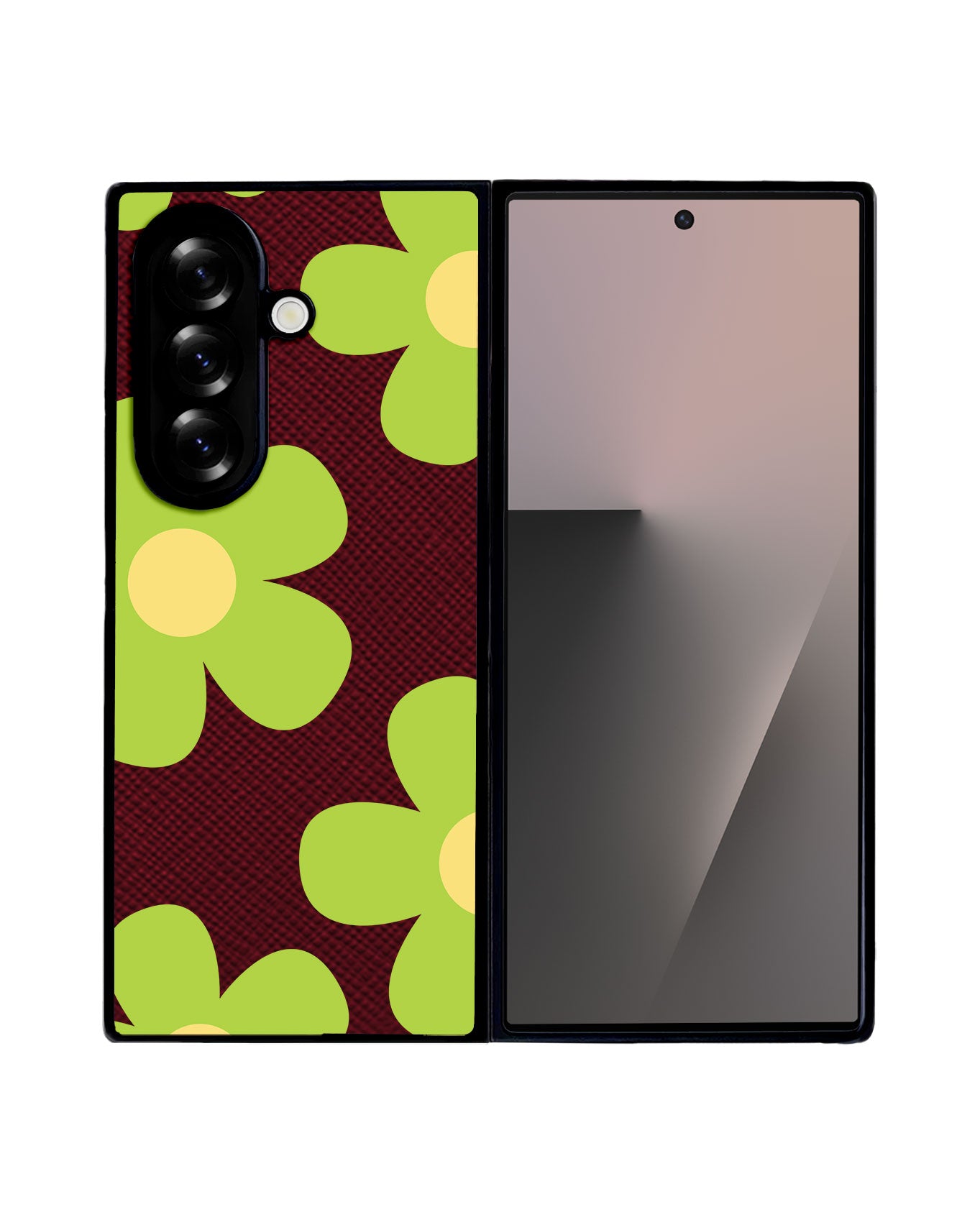 Android Flip / Fold Leather Grip - Daisy Bloom