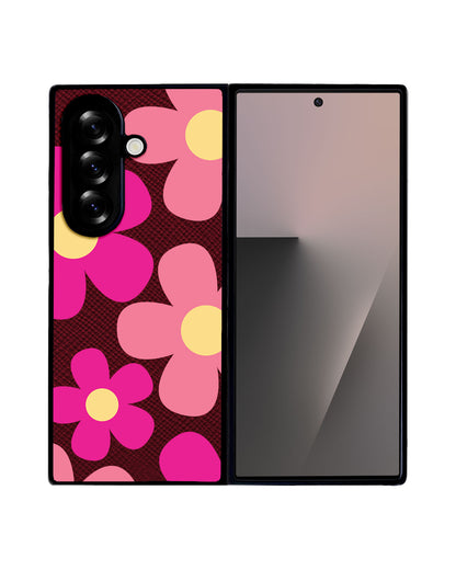 Android Flip / Fold Leather Grip - Daisy Delight