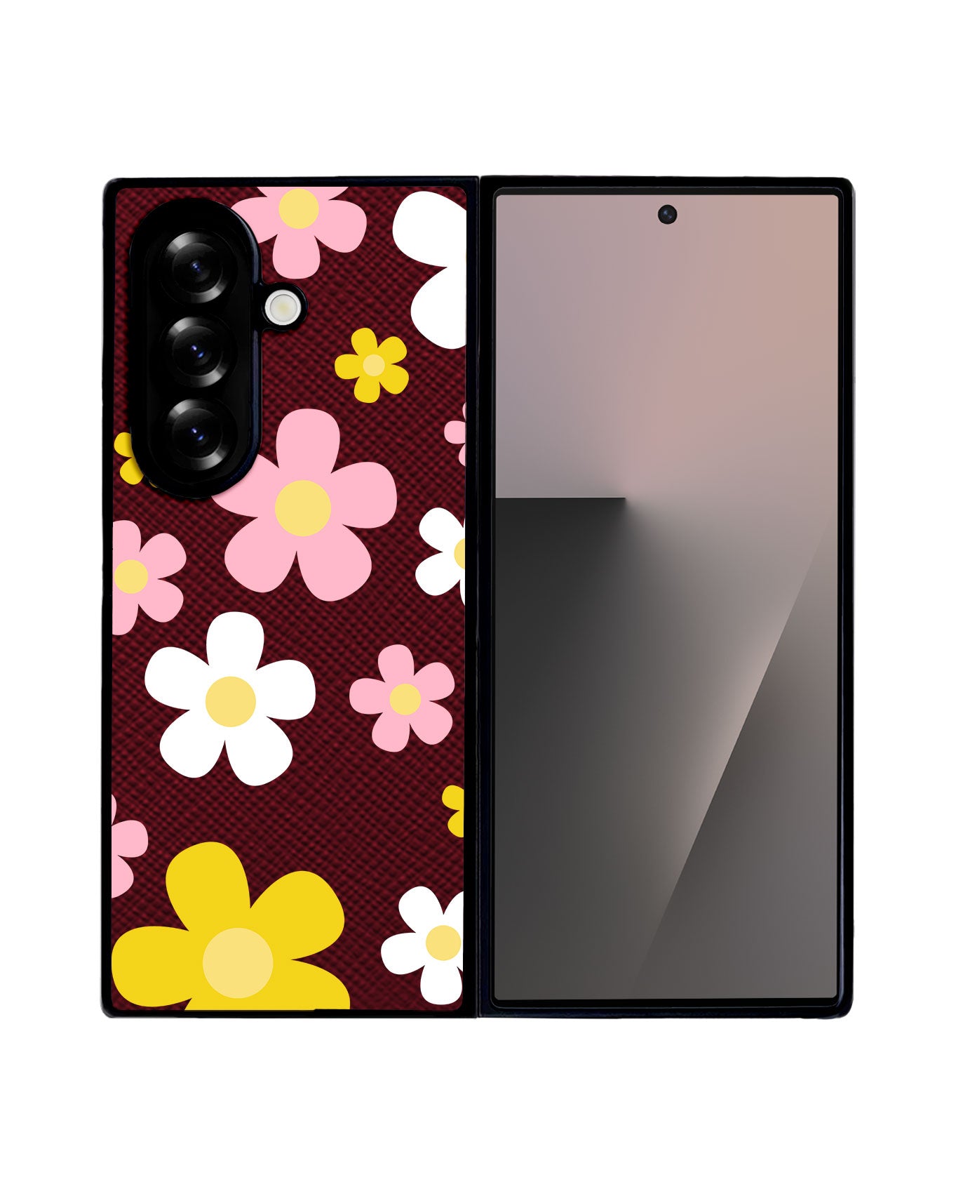 Android Flip / Fold Leather Grip - Daisy Fresh