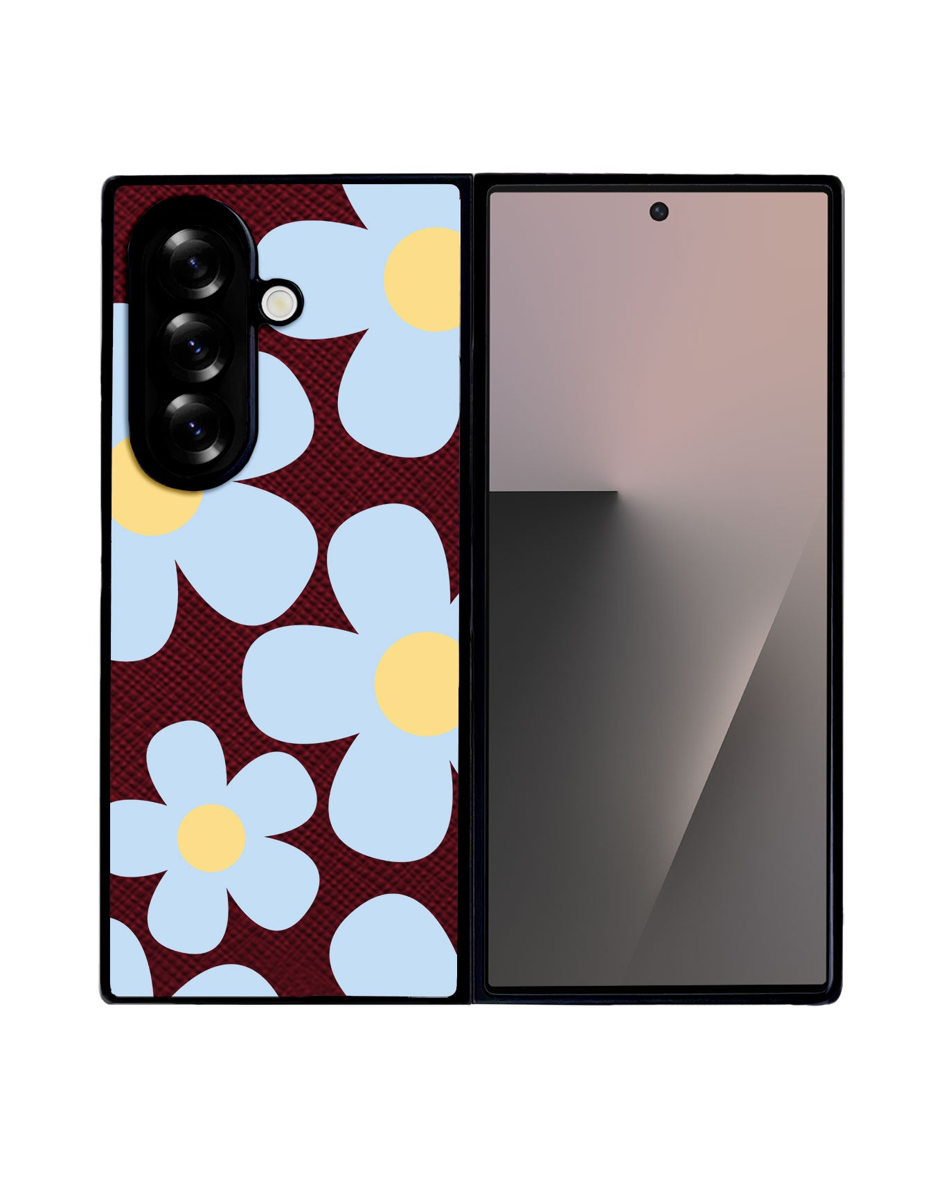 Android Flip / Fold Leather Grip - Daisy Garland