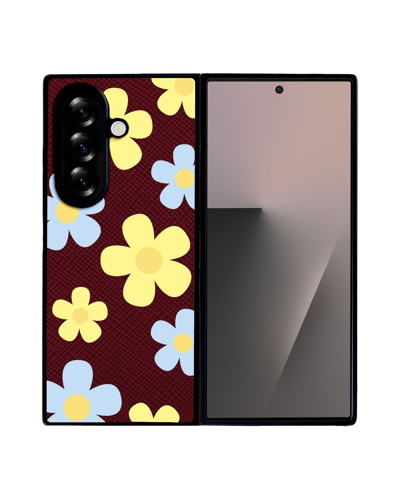 Android Flip / Fold Leather Grip - Daisy Skies